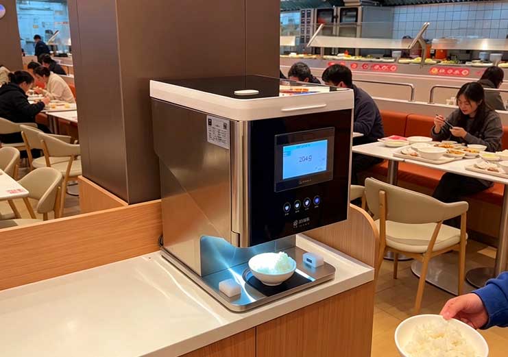 中式餐厅使用台式自动打饭机