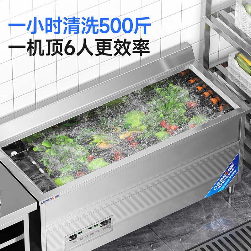 鼓泡洗菜机每小时清洗500斤