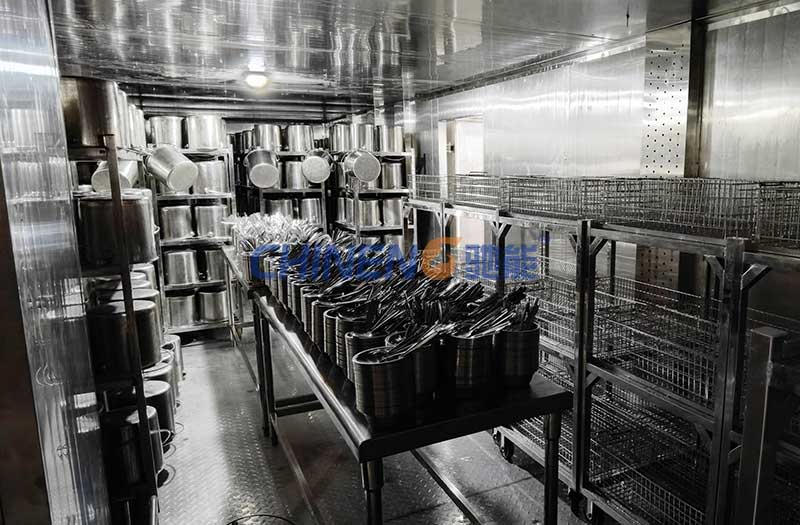 虎门捷胜小学厨房餐具蒸汽消毒房