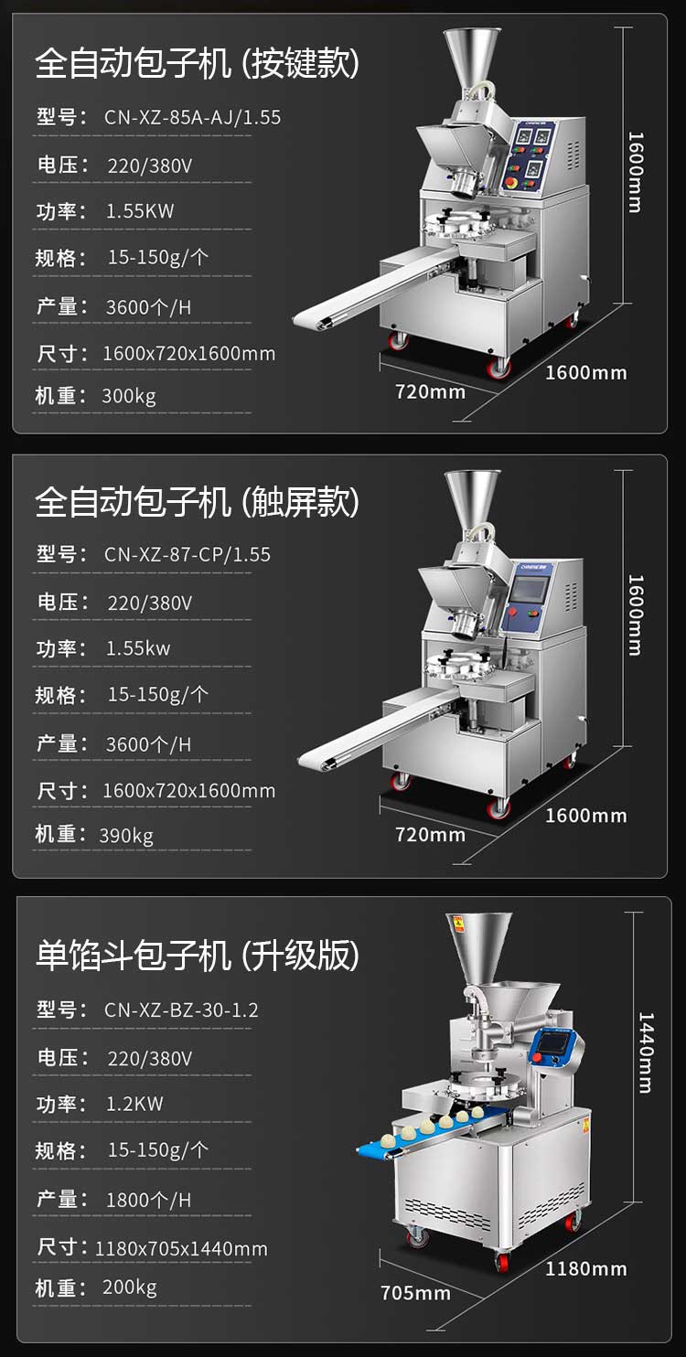 驰能全自动包子机CN-XZ-85A-AJ参数图