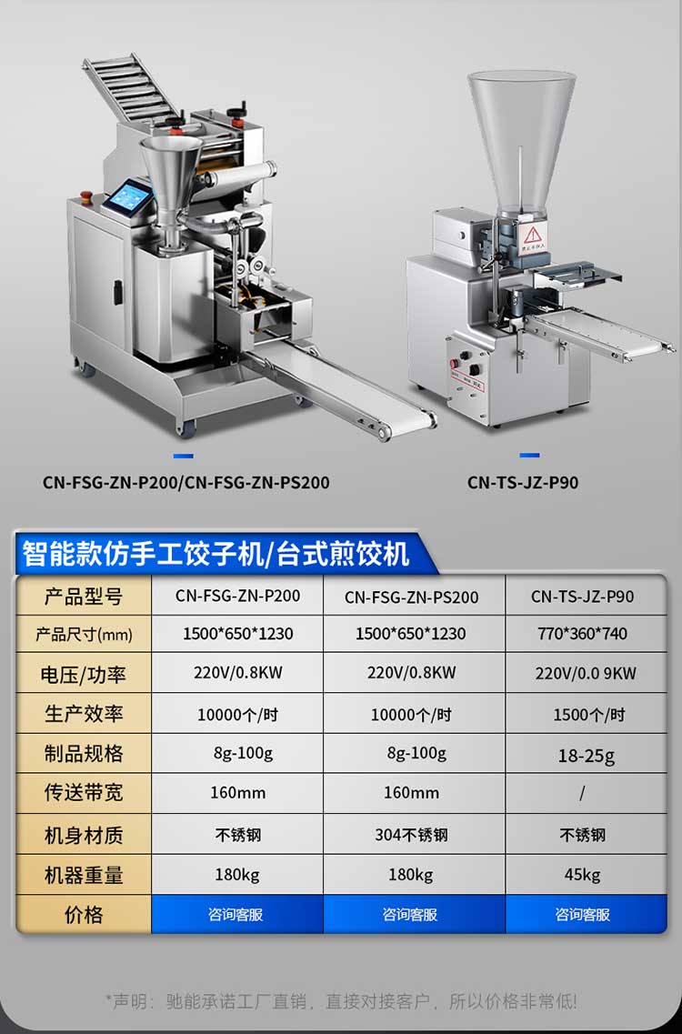 智能款仿手工饺子机参数图