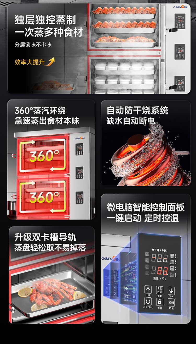 三门透窗智能蒸柜核心功能