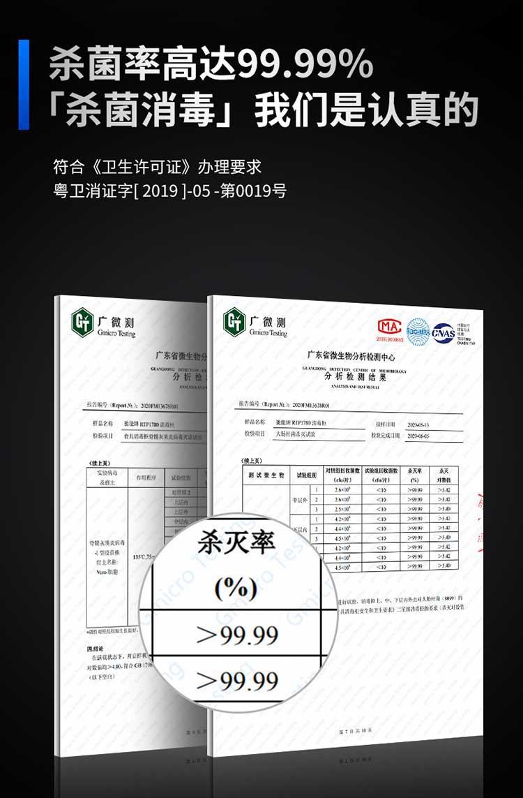 热风循环消毒柜杀菌率达99.99%