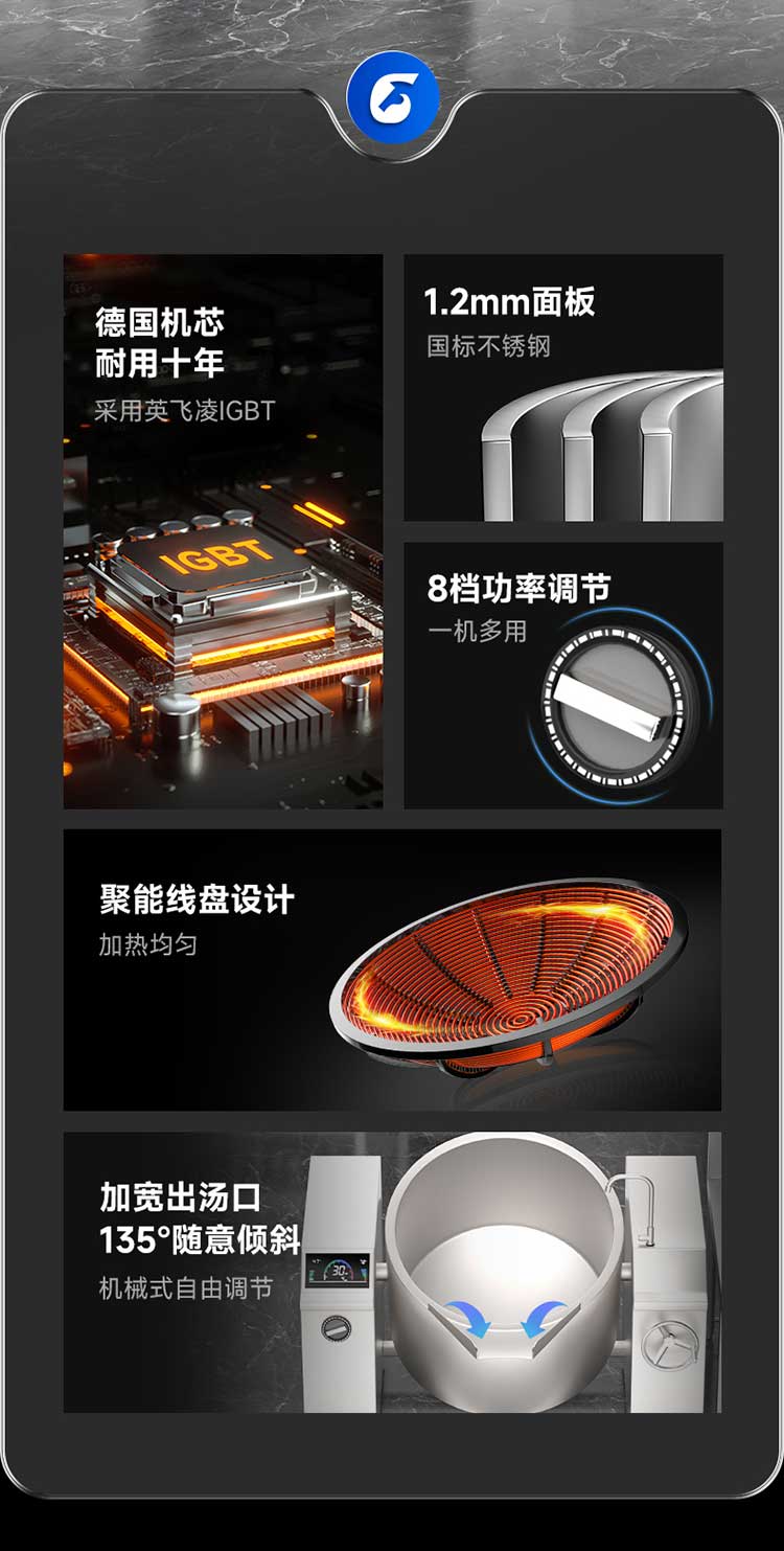 电磁摇摆汤炉核心优势